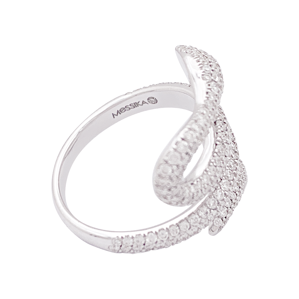 Messika "Snake" ring in white gold and diamonds.