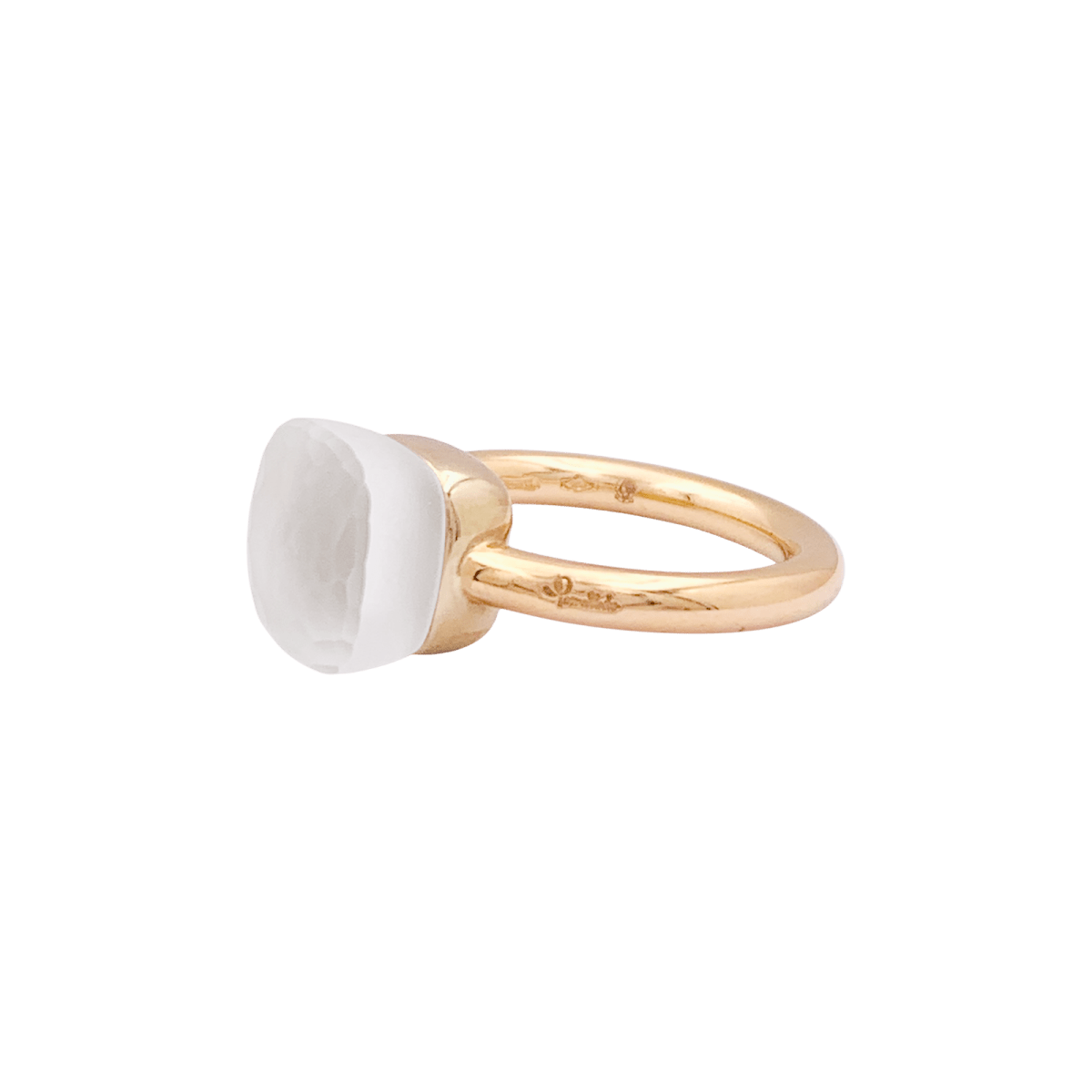 Bague Pomellato, "Nudo Gelé", deux ors, topaze blanche. - Maison Eloe