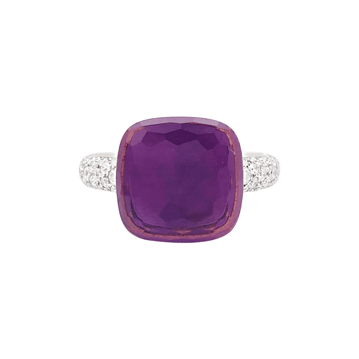 Bague Pomellato, "Nudo Maxi", améthyste, diamants, deux ors. - Maison Eloe
