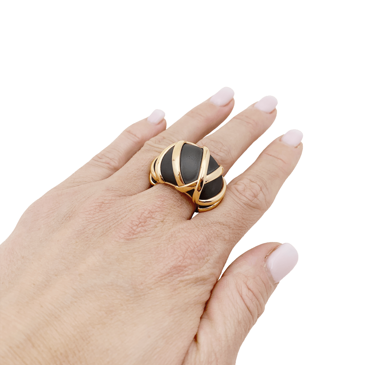 Bague Pomellato "Titanio" or rose, titane. - Maison Eloe