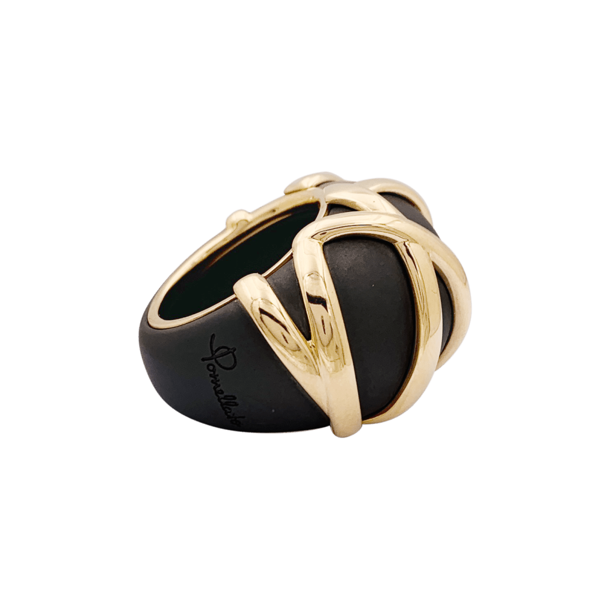 Bague Pomellato "Titanio" or rose, titane. - Maison Eloe