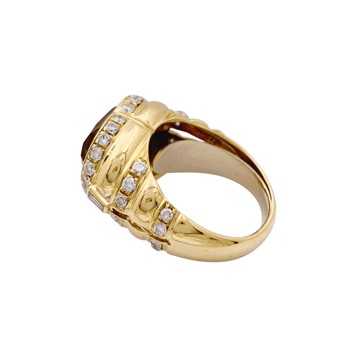 Bague Repossi "Coeur" or jaune, diamants, citrine. - Maison Eloe