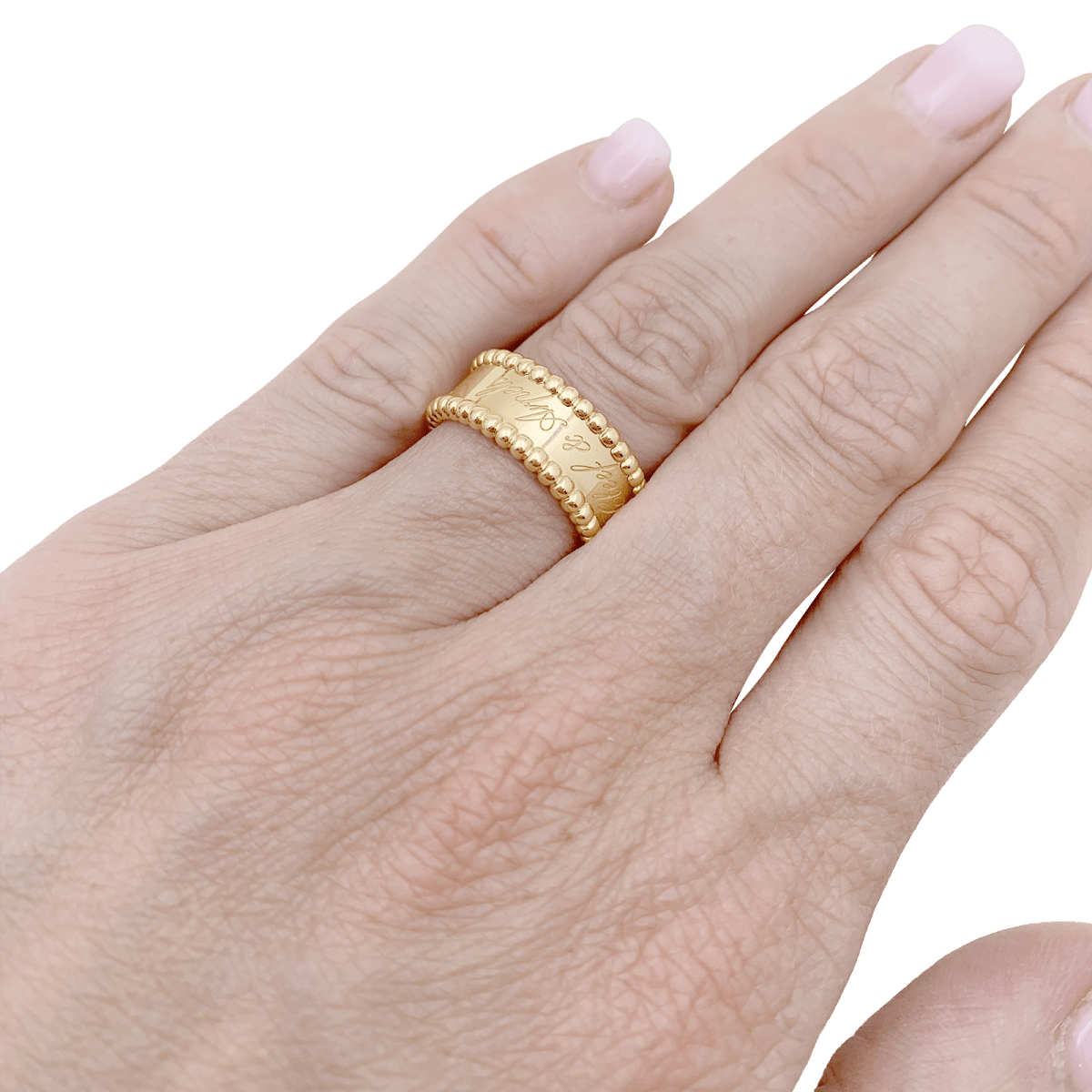 Bague Van Cleef & Arpels, "Perlée signature", or jaune. - Maison Eloe