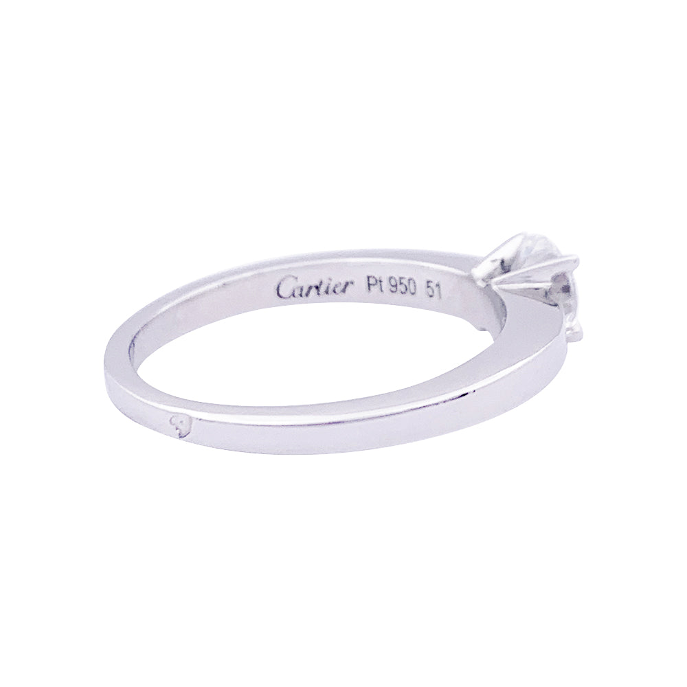 Bague solitaire Cartier "Déclaration" platine, diamant.