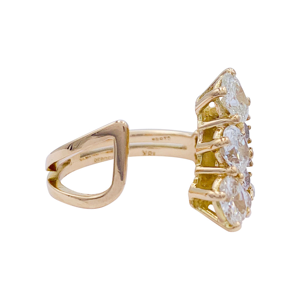 Vintage Repossi ring, yellow gold, diamonds.