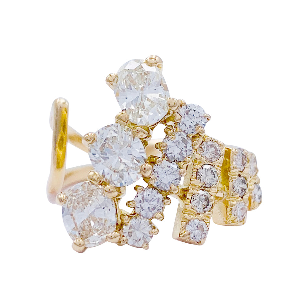 Vintage Repossi ring, yellow gold, diamonds.