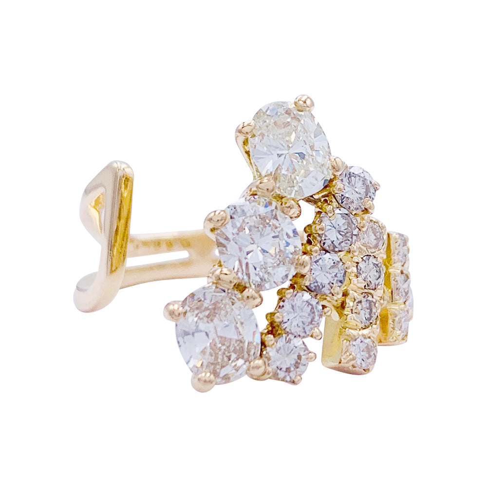 Vintage Repossi ring, yellow gold, diamonds.