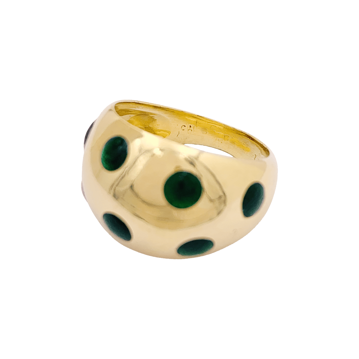 Bague vintage Van Cleef & Arpels, or jaune, laque. - Maison Eloe