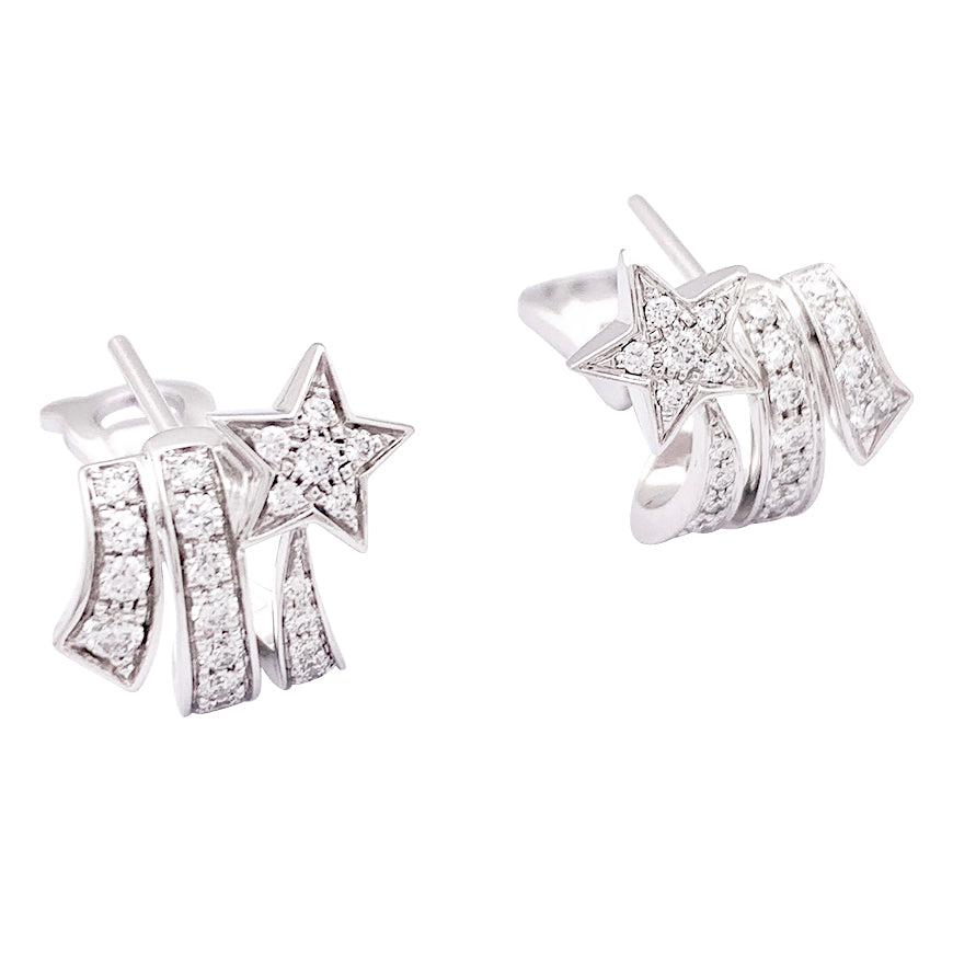 Chanel earrings, "Etoile Filante", white gold, diamonds.