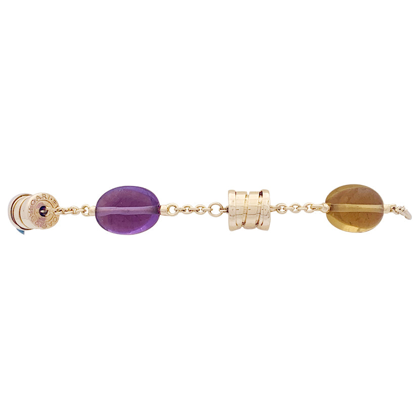 Bulgari "B.zero1" bracelet in yellow gold and colored stones.