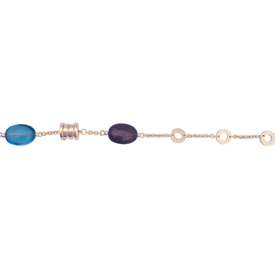 Bulgari "B.zero1" bracelet in yellow gold and colored stones.