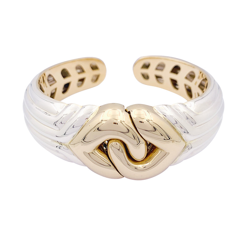 Bulgari bracelet, "Doppio Cuore", two golds.