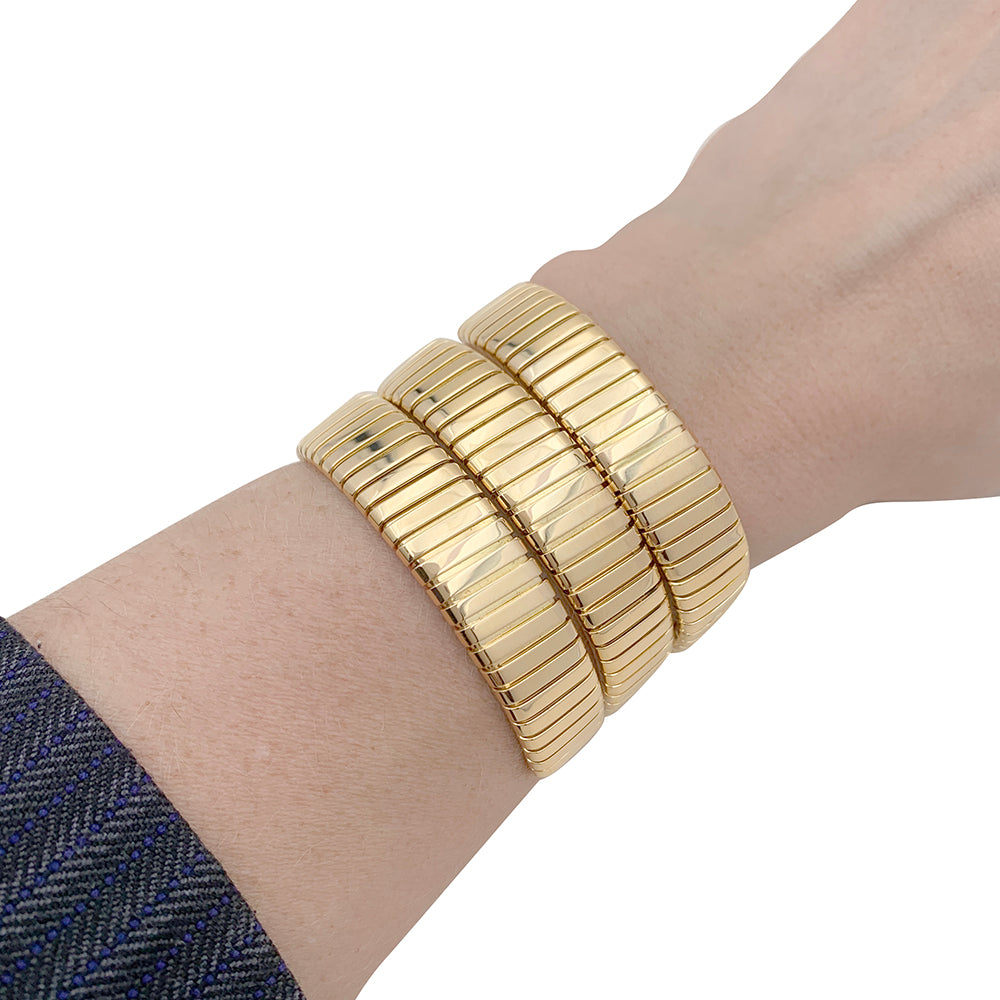 Bulgari bracelet, "Tubogas", yellow gold.