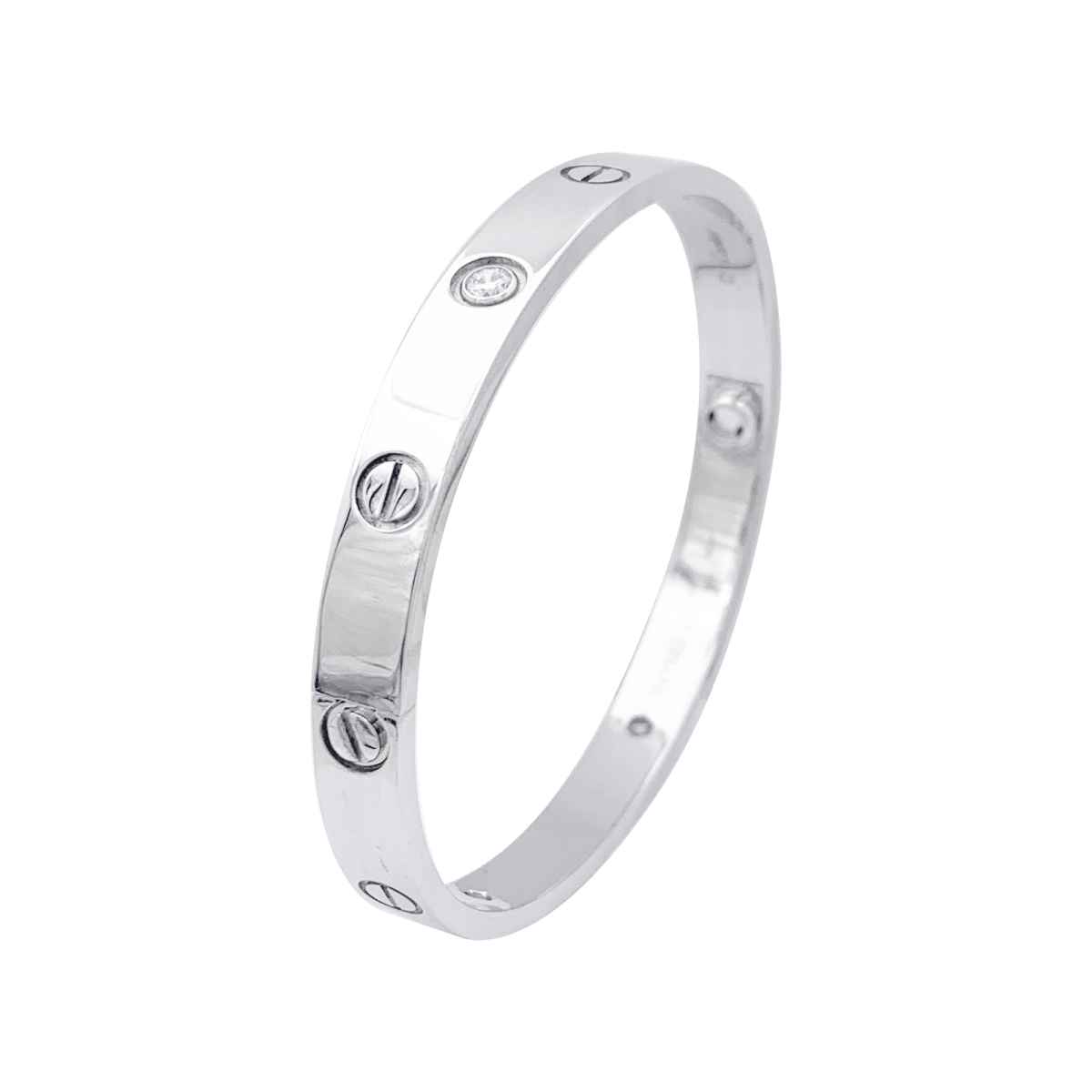 Bracelet Cartier, "Love", or blanc et diamants. - Maison Eloe