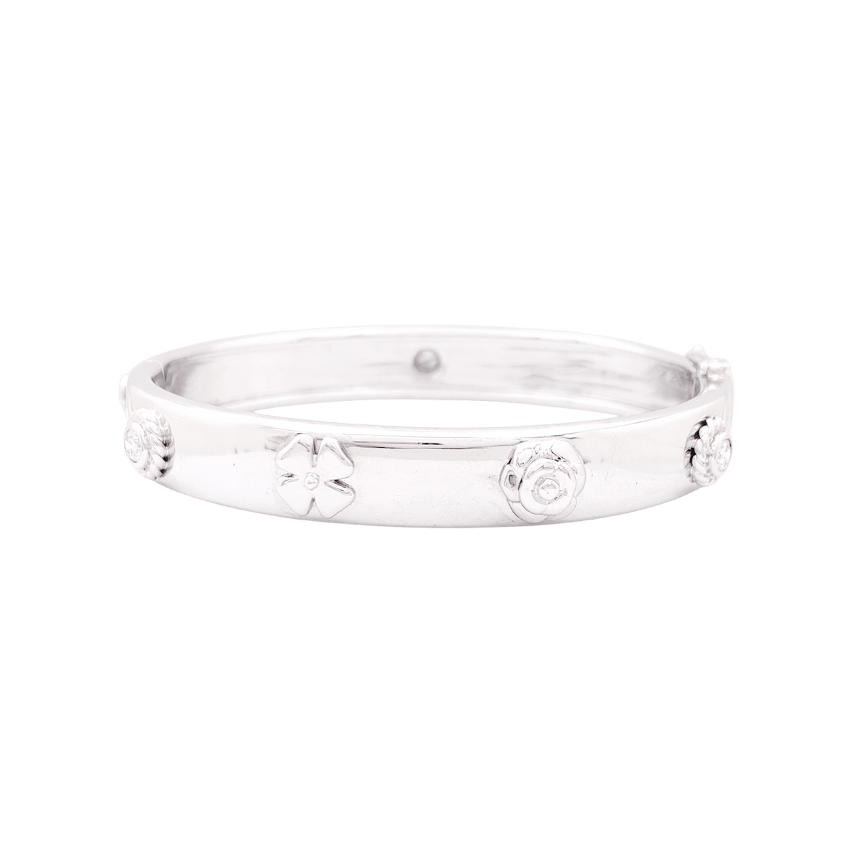 Bracelet Chanel "Trois Symboles" or blanc, diamants. - Maison Eloe