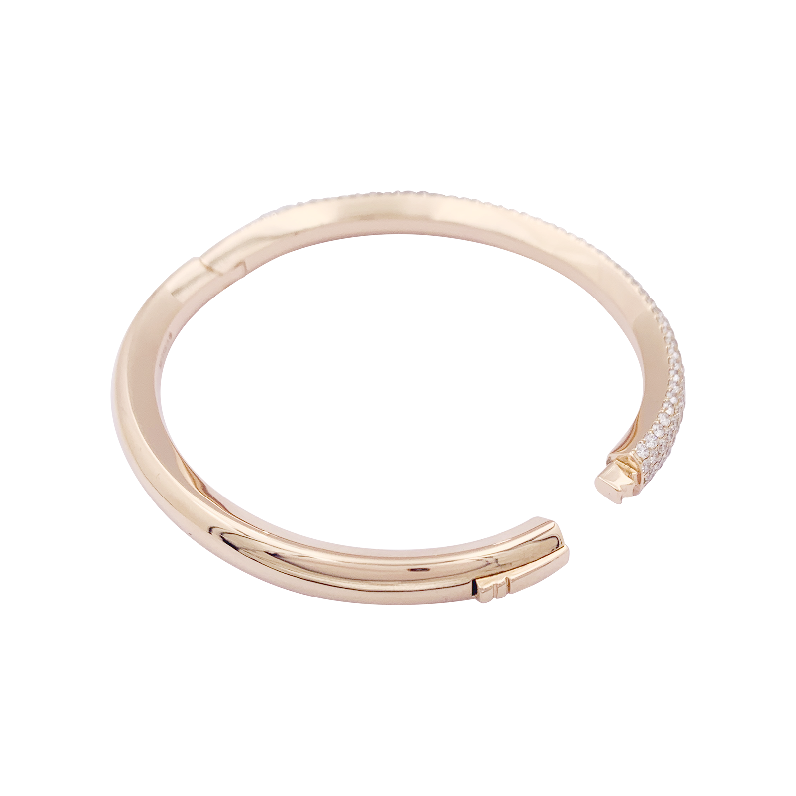 Messika “Divine Enigma” bracelet in pink gold, diamonds.
