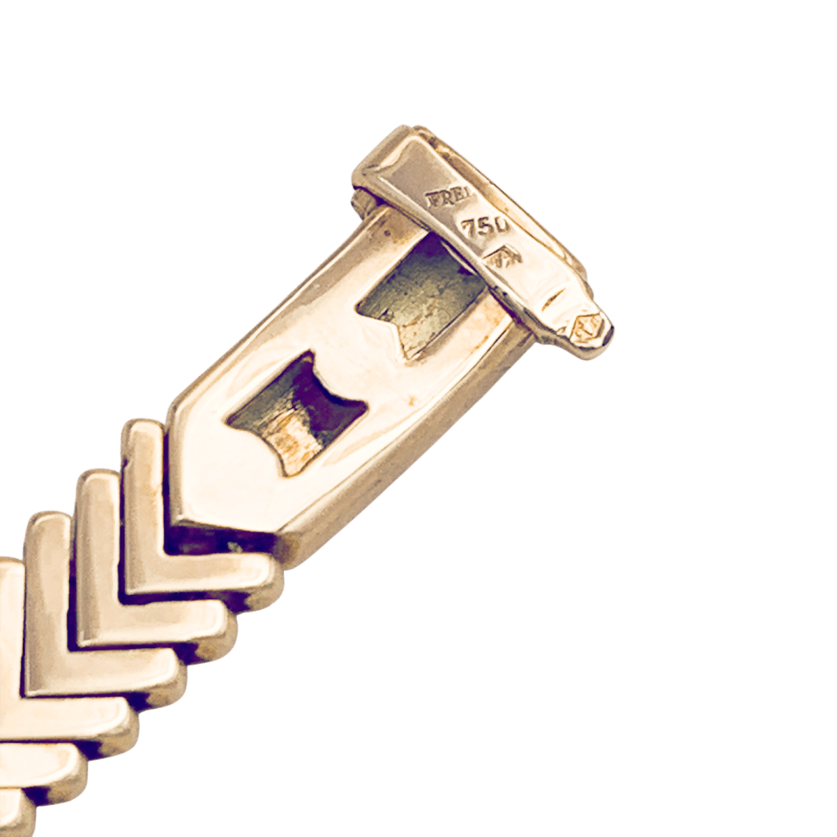 Bracelet vintage Fred or jaune, diamants. - Maison Eloe