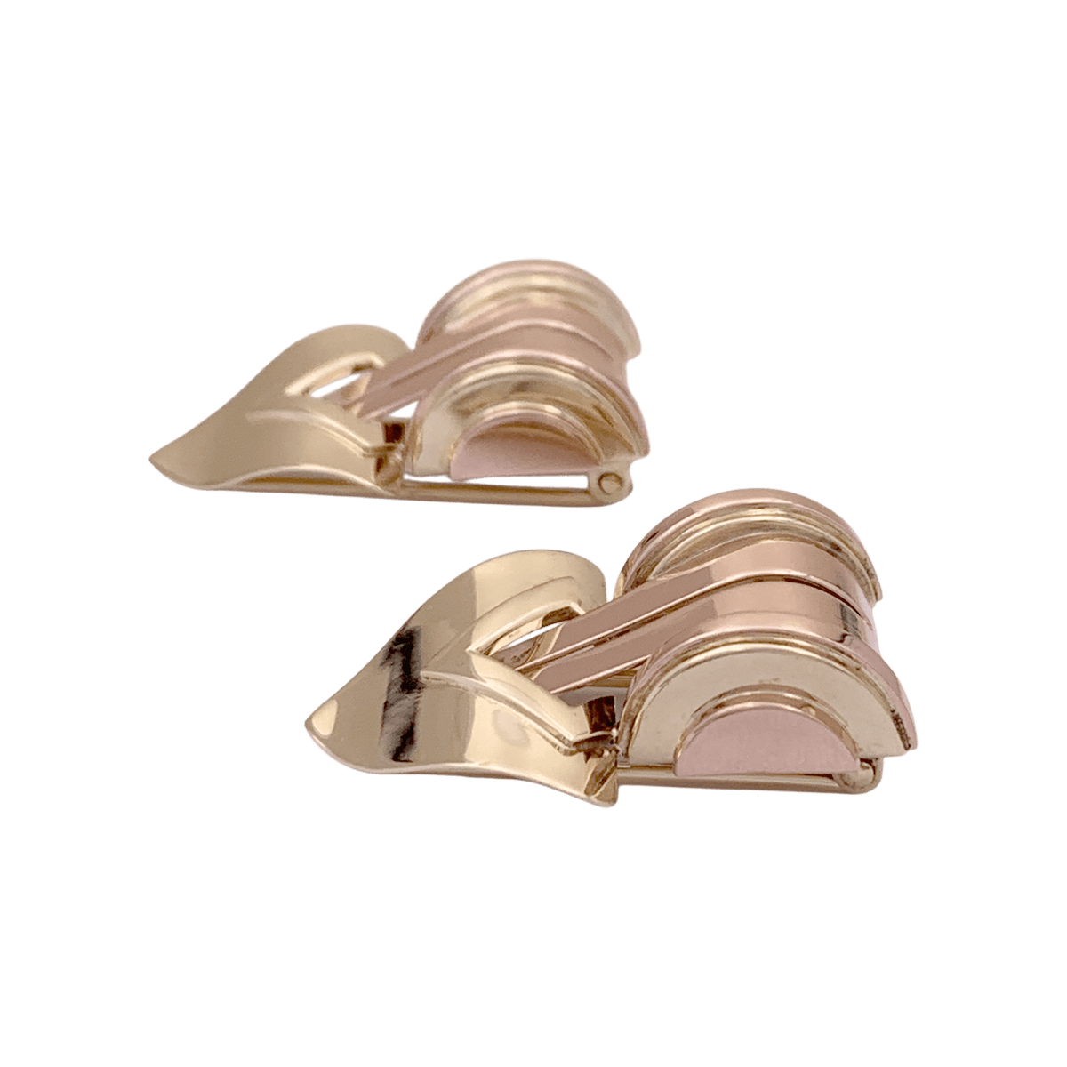 Clips vintage Tiffany & Co., or jaune, or rose. - Maison Eloe