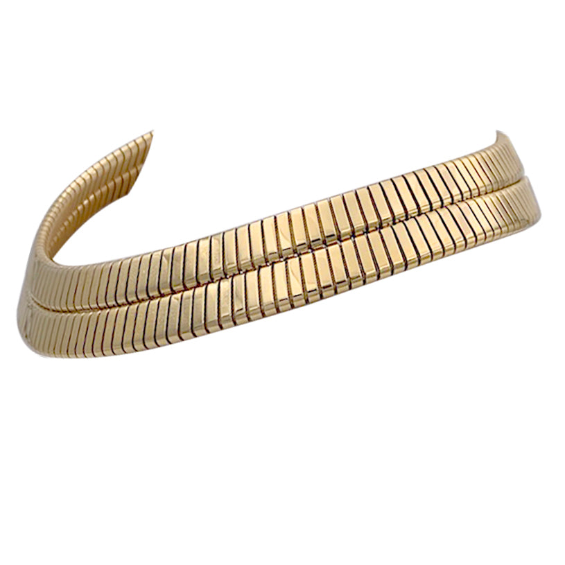 Vintage Bulgari necklace, "Tubogas", yellow gold.