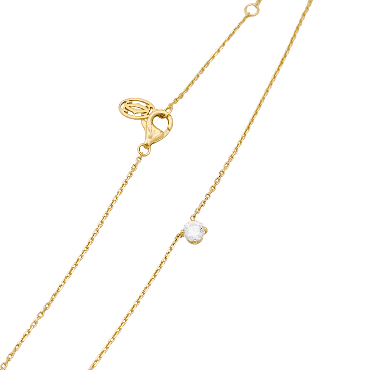 Collier Cartier, "1895", or jaune, diamant 0,24 ct. - Maison Eloe