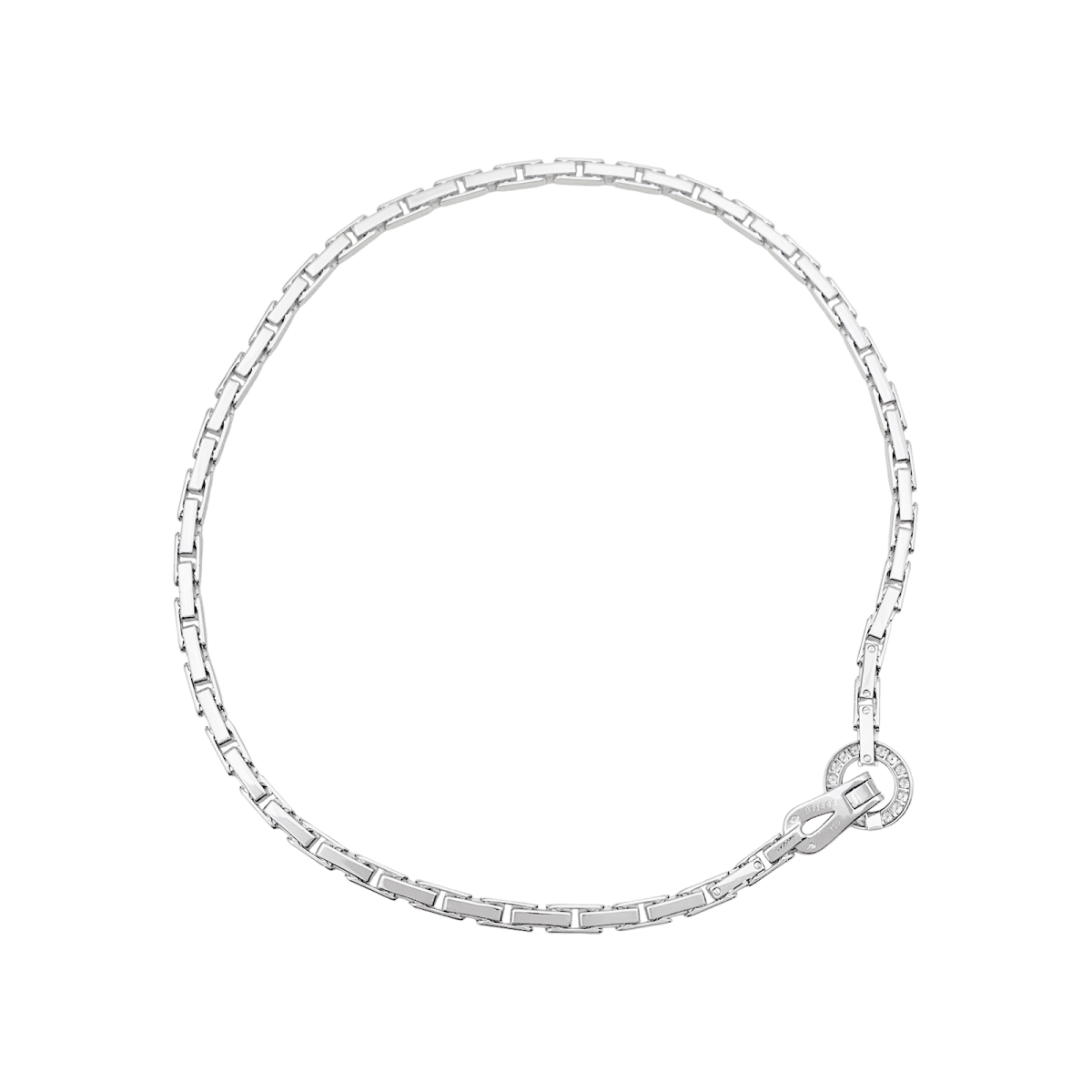 Collier Cartier "Agrafe" en or blanc et diamants. - Maison Eloe