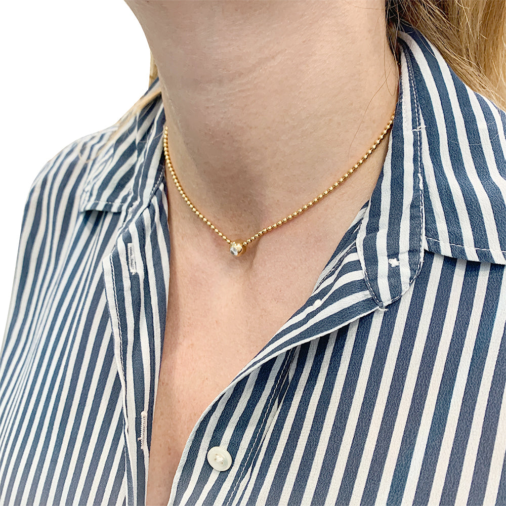 Cartier necklace, "Draperie", yellow gold, diamond.