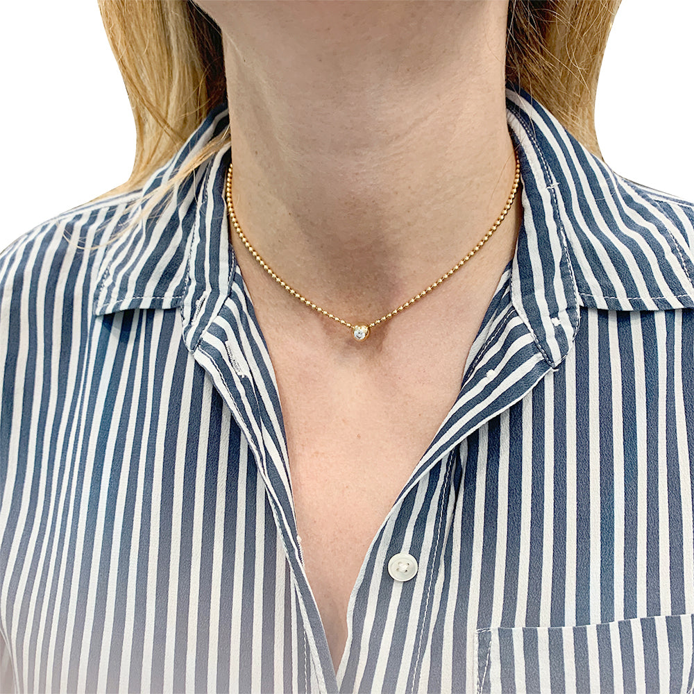 Cartier necklace, "Draperie", yellow gold, diamond.