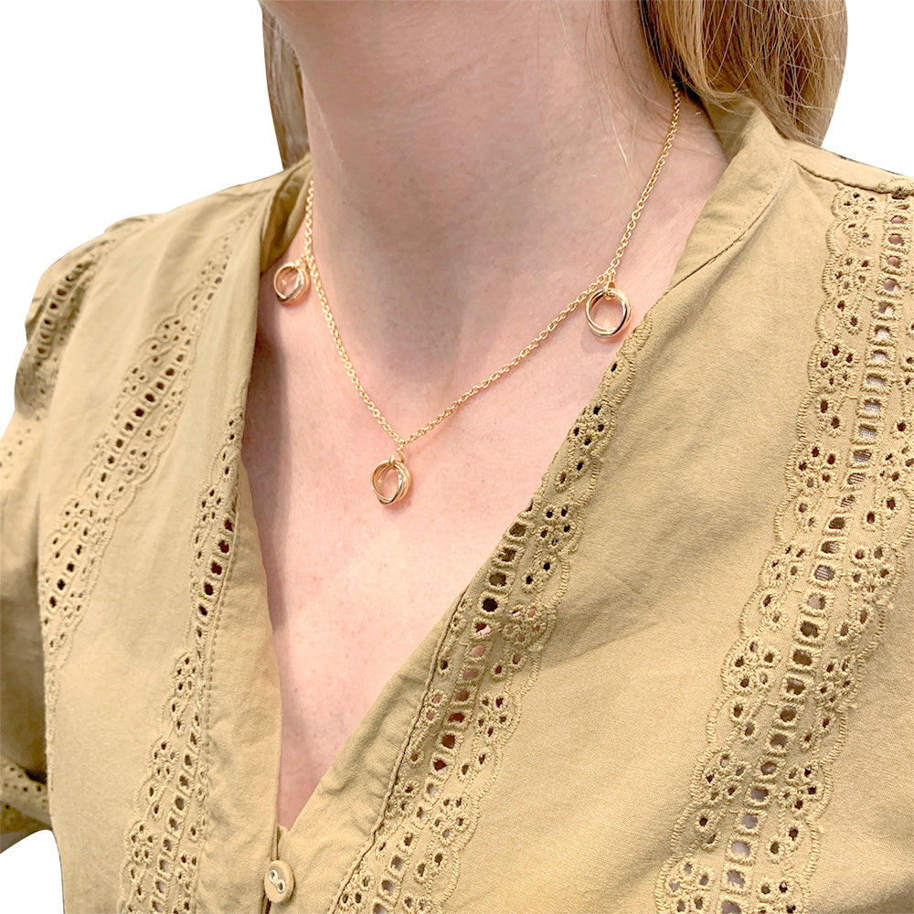 Cartier "Trinity" necklace in three golds.