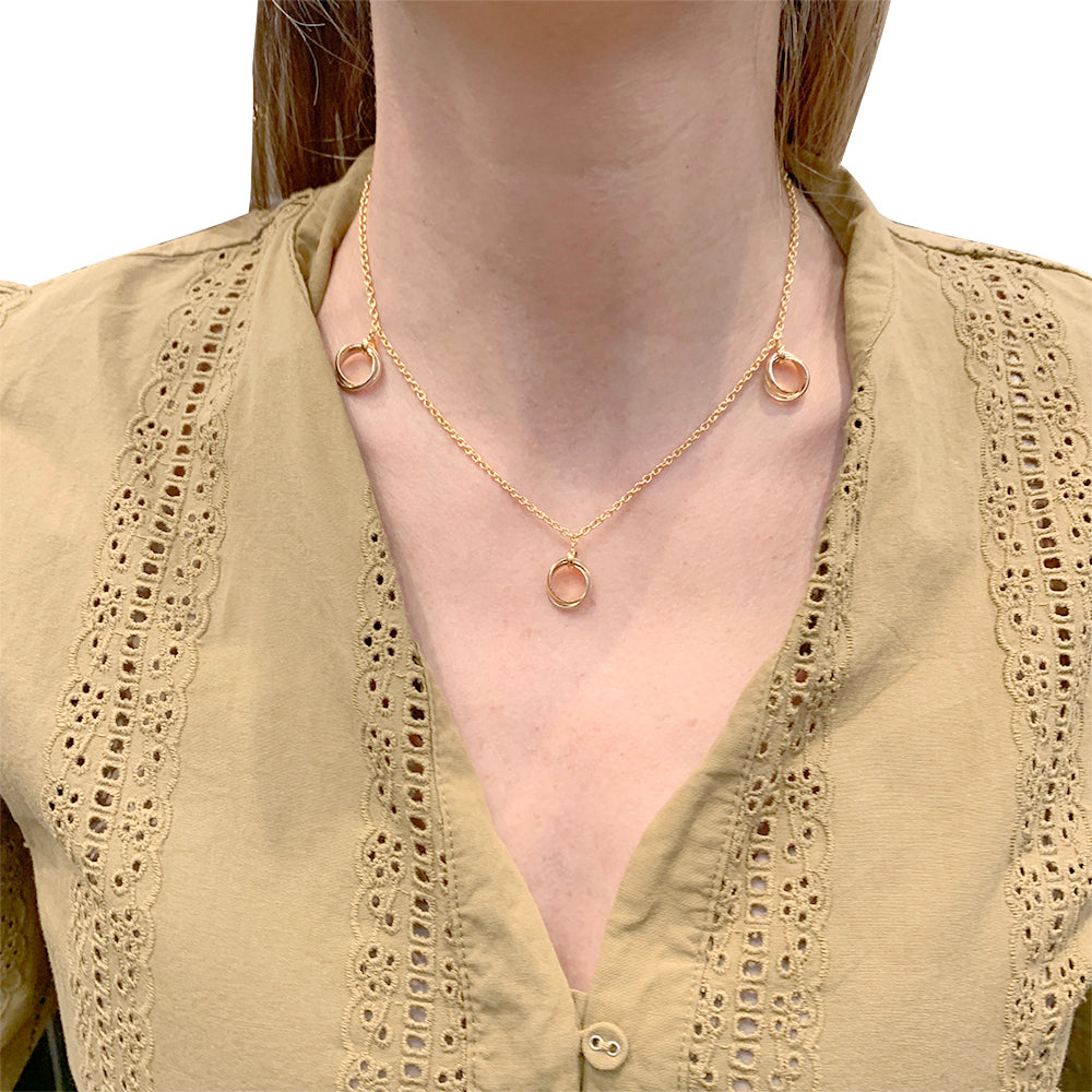 Cartier "Trinity" necklace in three golds.