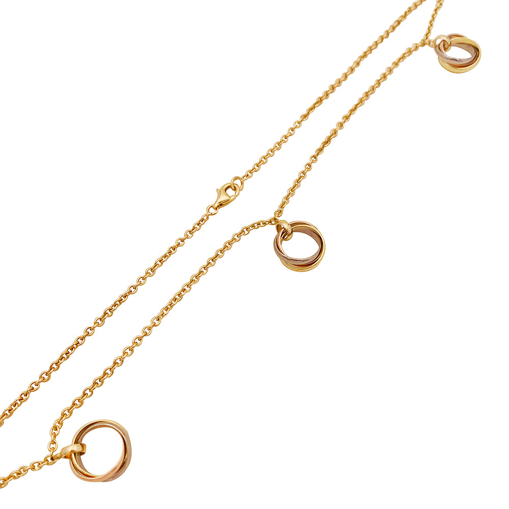 Cartier "Trinity" necklace in three golds.