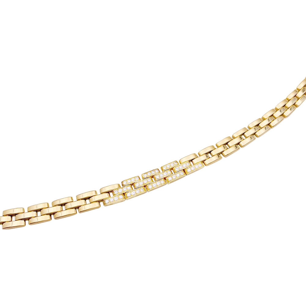 Cartier "Tyrana" necklace, yellow gold, diamonds.