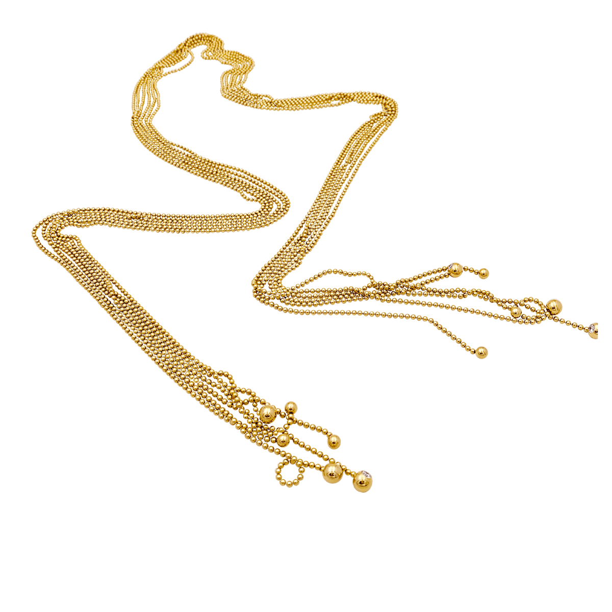 Collier Cartier, "Draperie", or jaune, diamants. - Maison Eloe