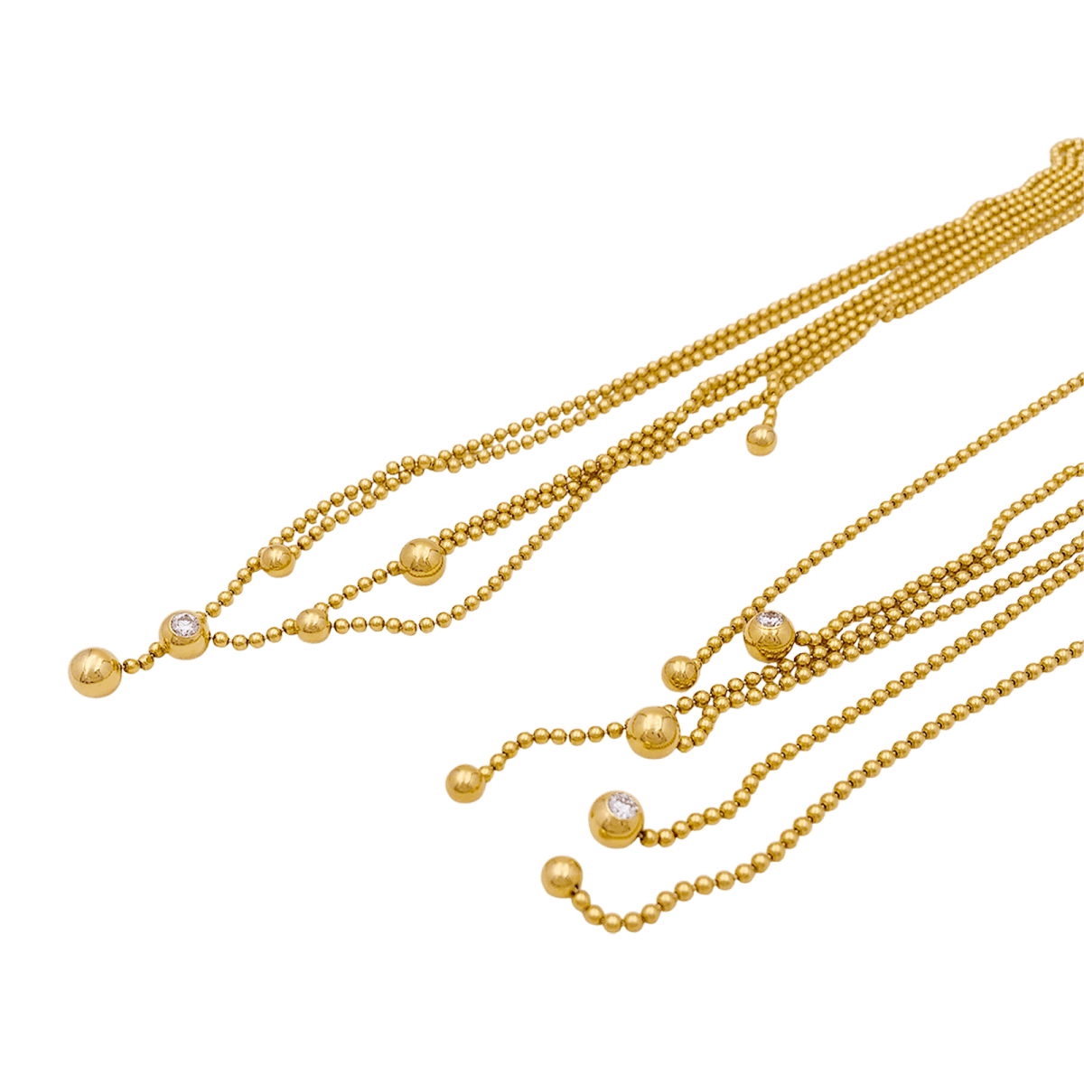 Collier Cartier, "Draperie", or jaune, diamants. - Maison Eloe