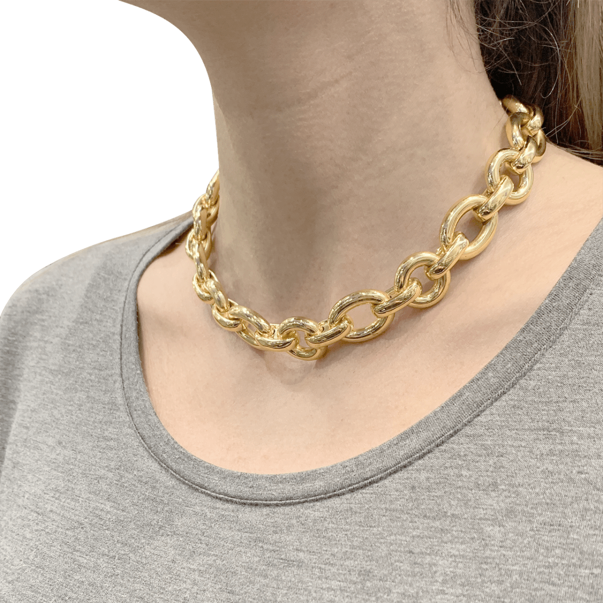 Collier Chaumet, "Ovronde", Vintage en or jaune - Maison Eloe