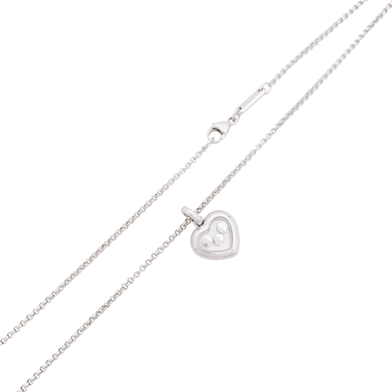 Chopard “Happy Diamonds Icons” necklace in white gold, diamonds.