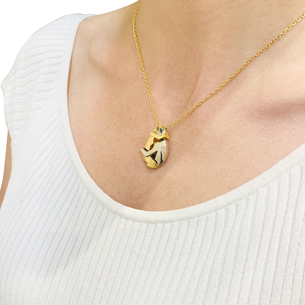 Fred x Miroslav Brozek necklace, "The Couple", two golds.
