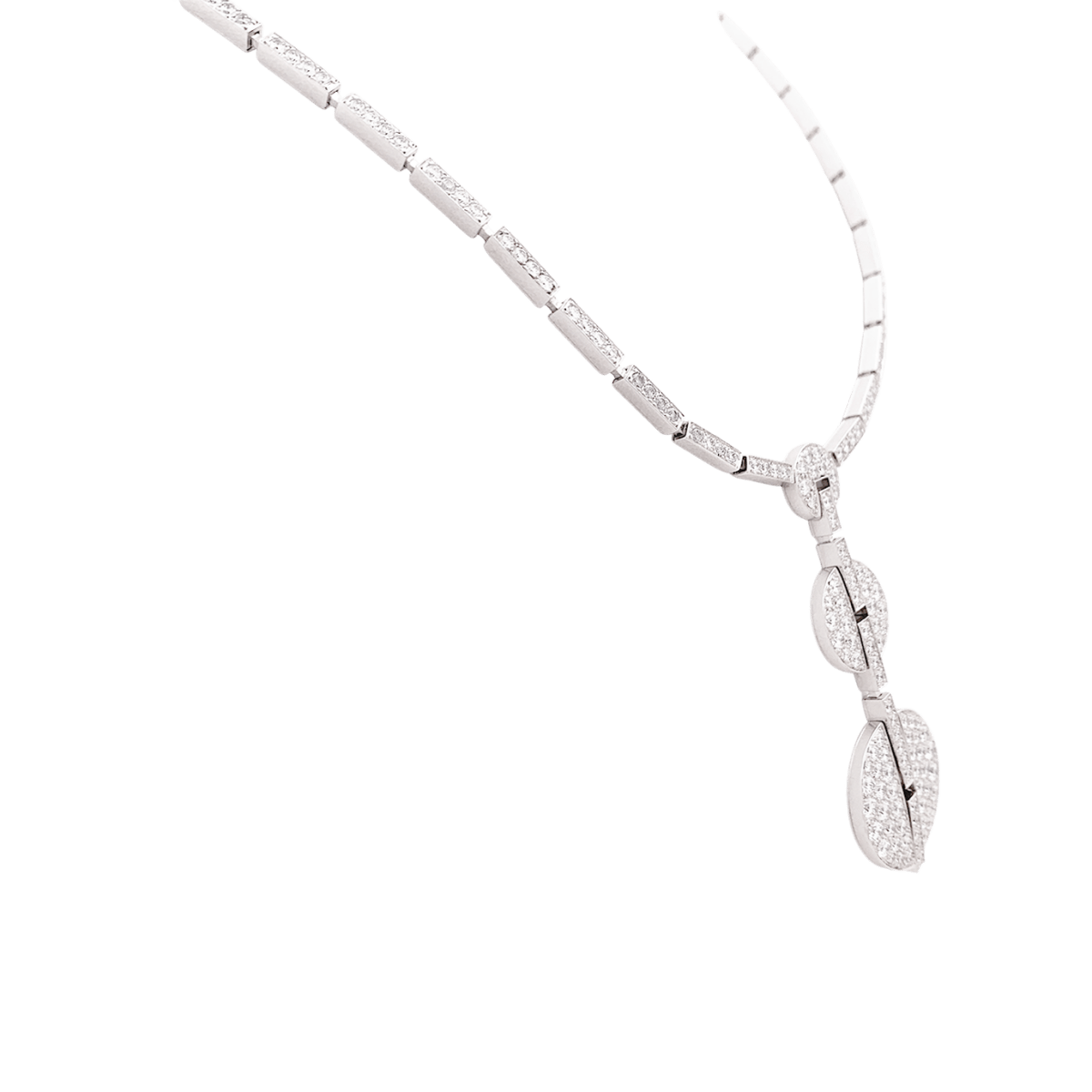 Collier Haute Joaillerie Cartier "Himalia" or blanc, diamants. - Maison Eloe