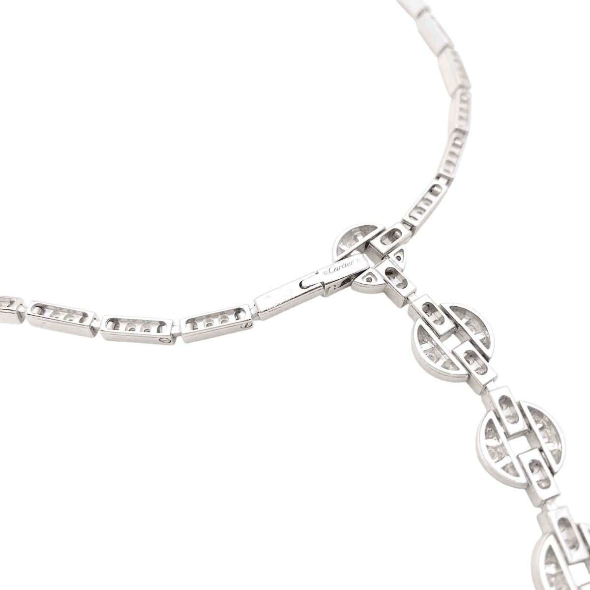 Collier Haute Joaillerie Cartier "Himalia" or blanc, diamants. - Maison Eloe