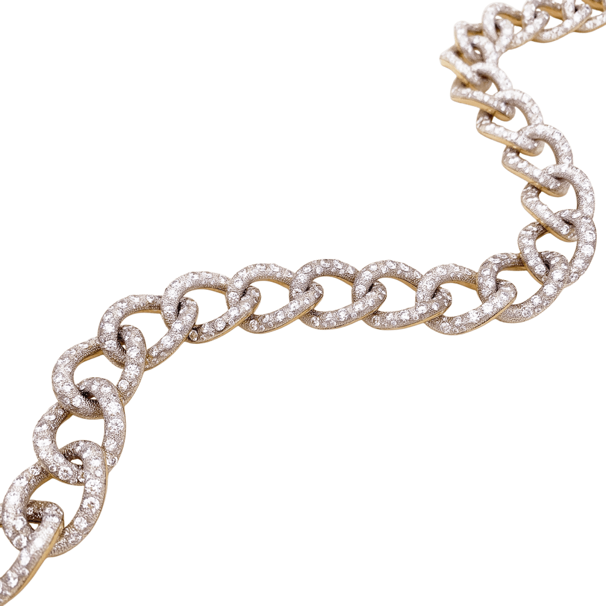 Collier Pomellato, "Catene", or rose et blanc, diamants. - Maison Eloe