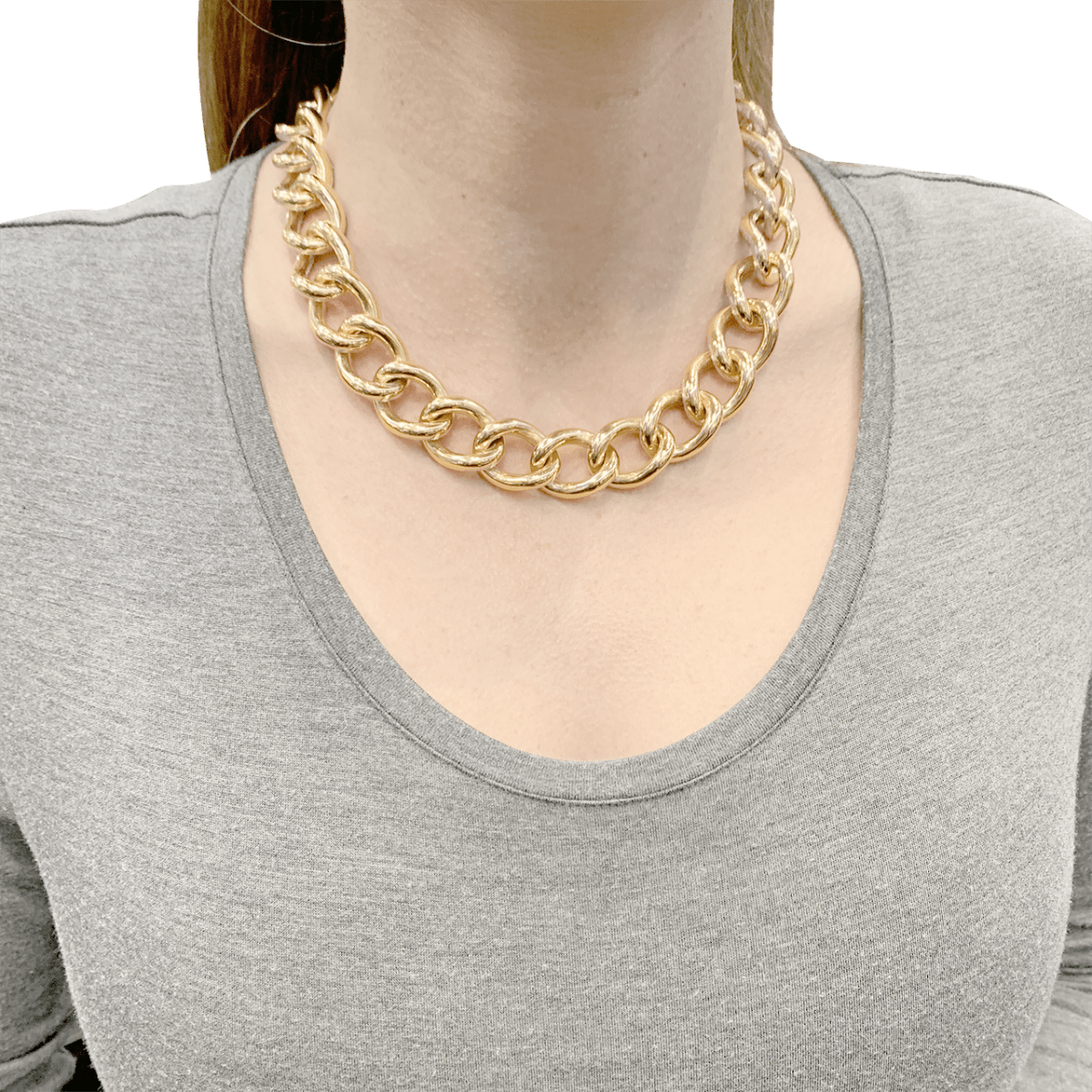 Collier Pomellato, "Catene", or rose et blanc, diamants. - Maison Eloe