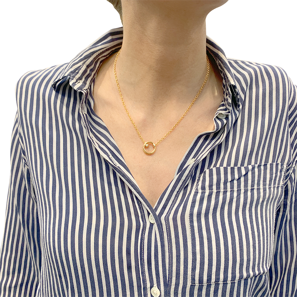 Pomellato necklace, "Together", pink gold, diamonds.