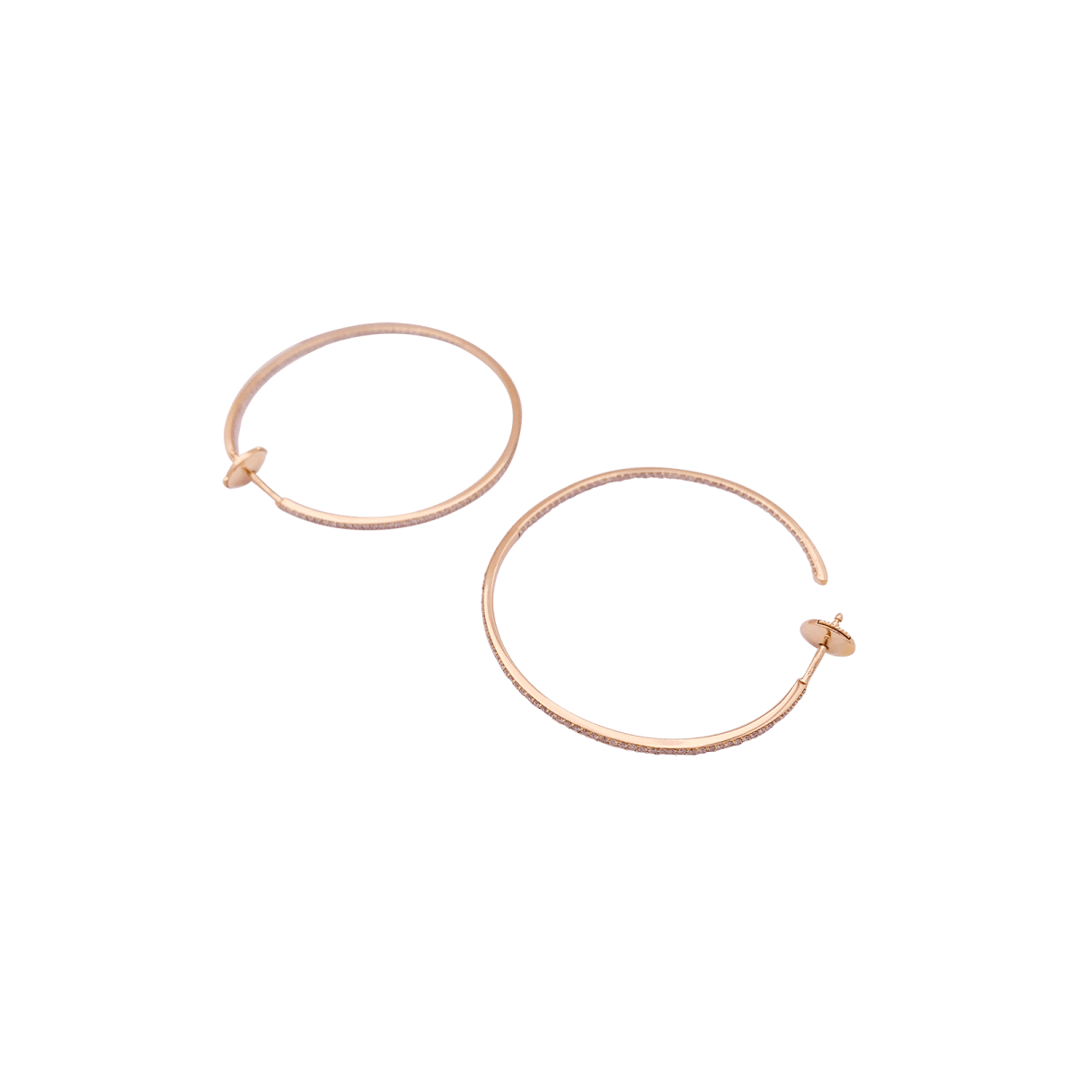 Créoles Messika "New Gatsby" or rose, diamants. - Maison Eloe