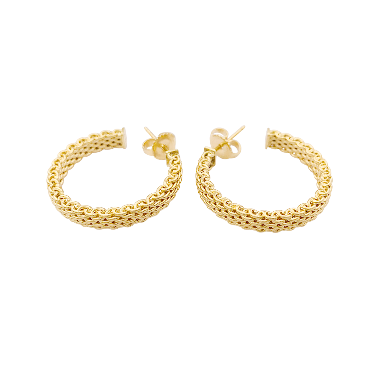 Tiffany &amp; Co "Somerset" yellow gold hoop earrings.
