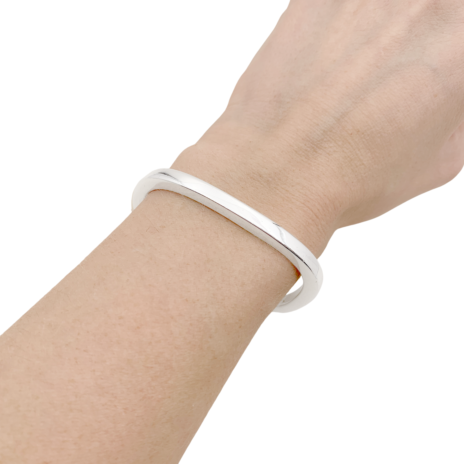 Dinh Van “Seventies” vintage silver bangle.
