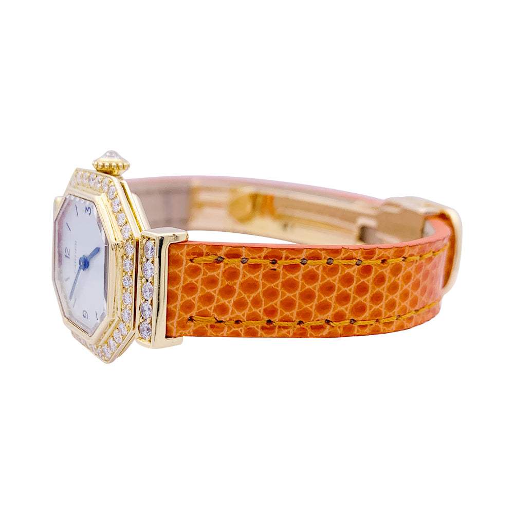Cartier watch, "Andine", yellow gold, diamonds.