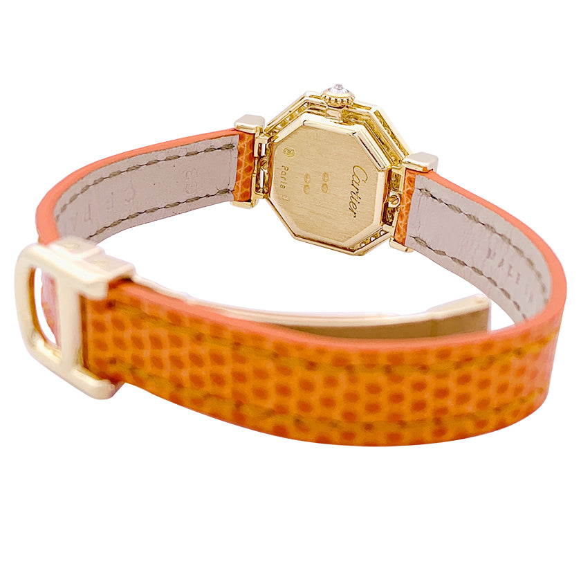 Cartier watch, "Andine", yellow gold, diamonds.