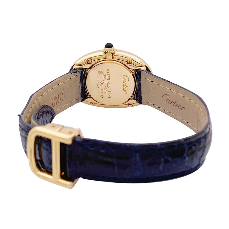 Cartier "Baignoire" watch in yellow gold.