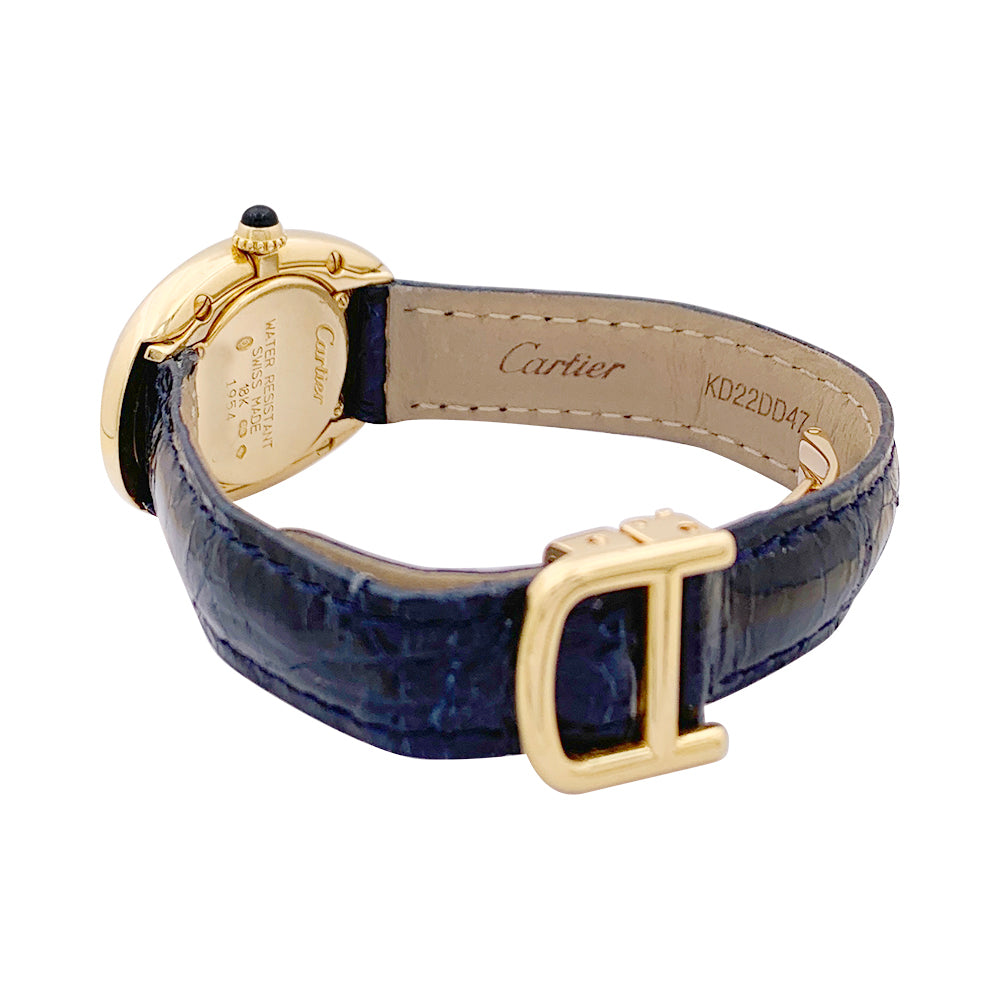 Cartier "Baignoire" watch in yellow gold.