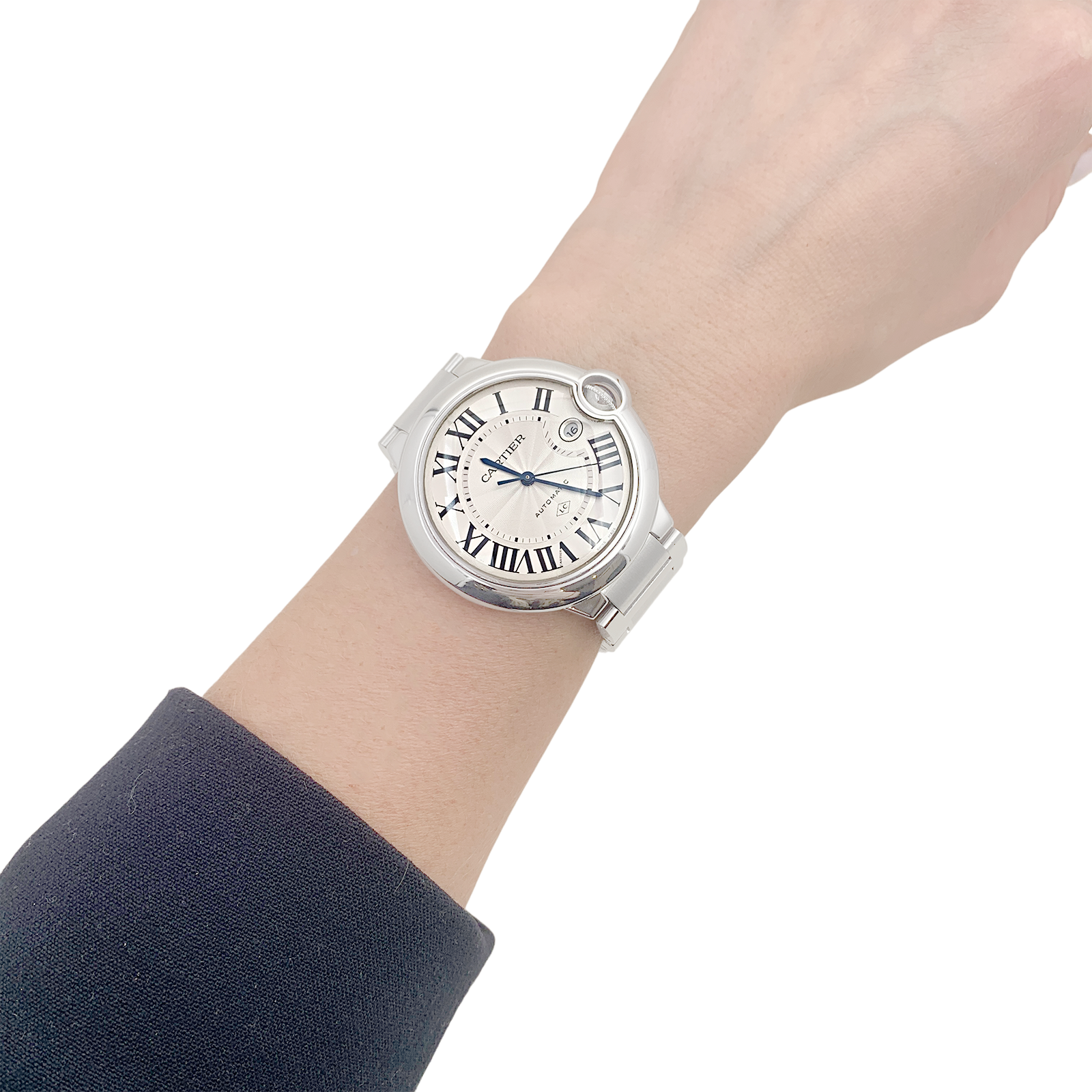 Cartier watch, "Ballon Bleu", steel.