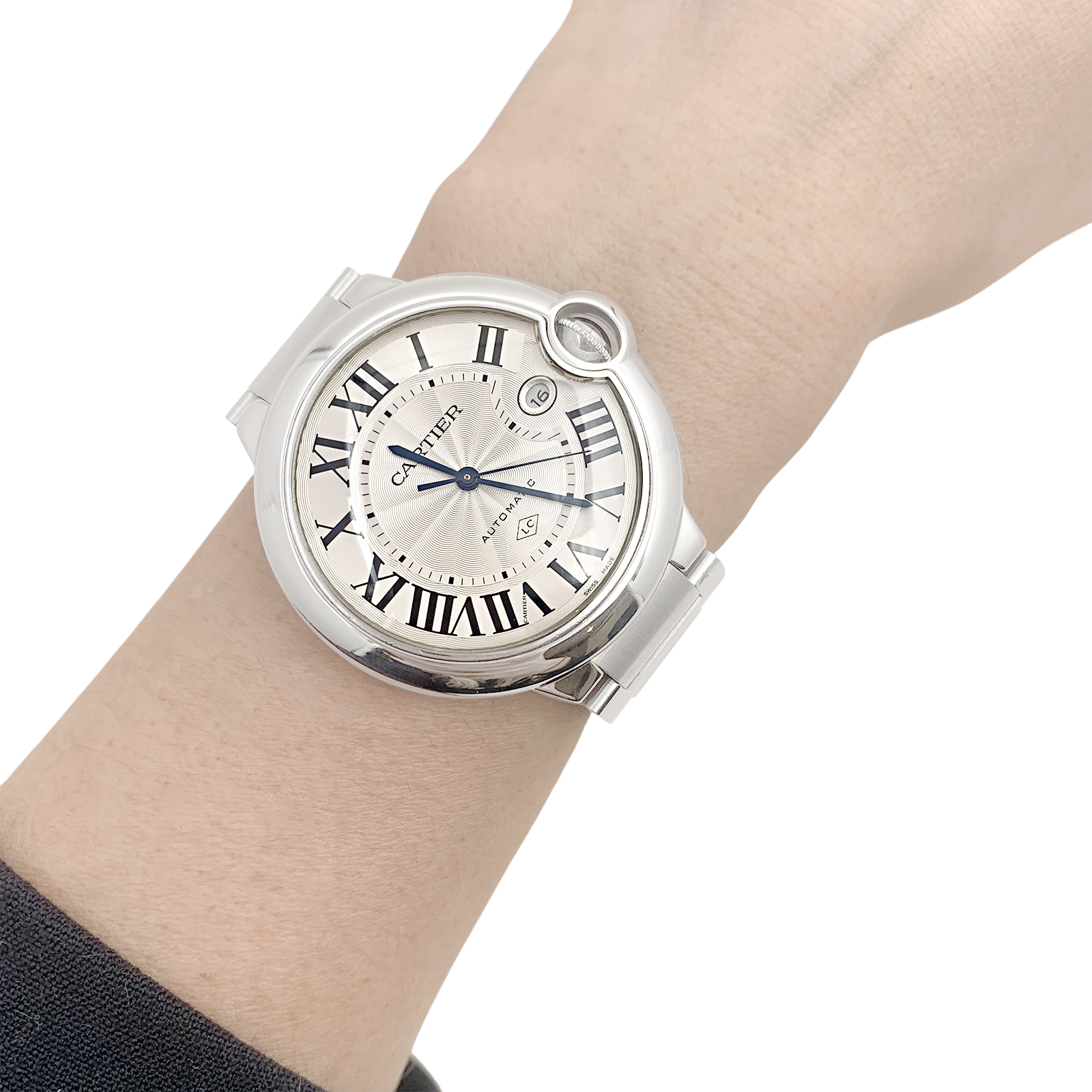 Cartier watch, "Ballon Bleu", steel.